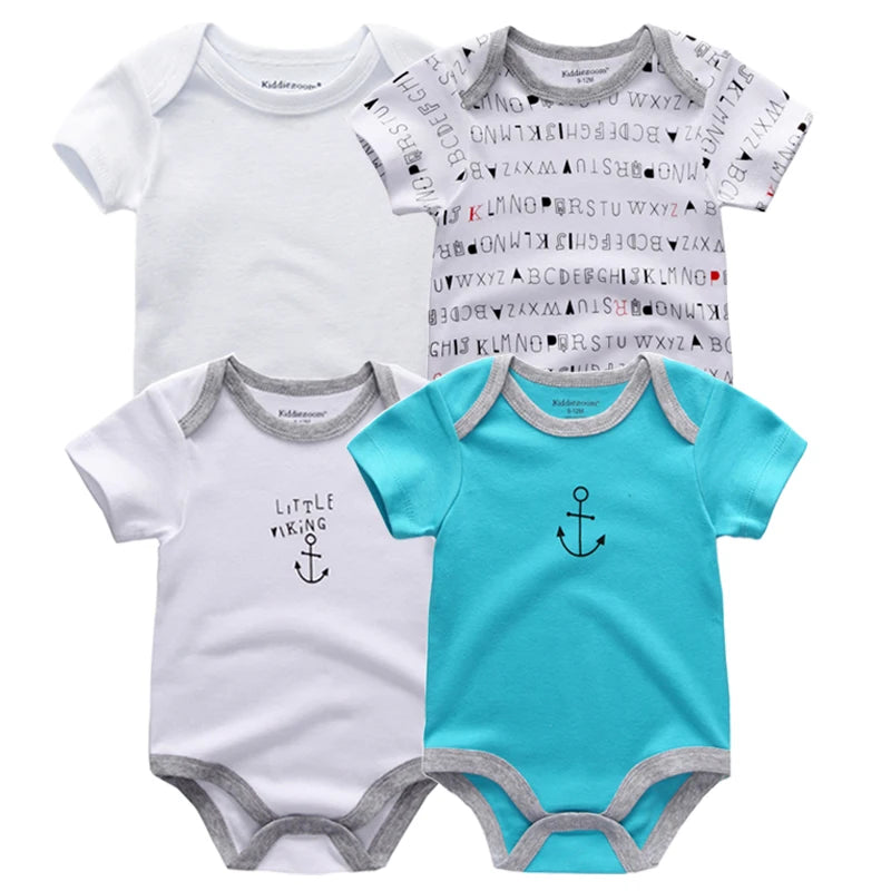 4pcs/pack 0-12m short-Sleeve Baby body suits Infant cartoon bodysuits for boys girls jumpsuits Clothing 2022 newborn clothes