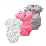3-Piece Unisex Baby Bodysuit Set - Comfortable and Practical Infant Cl