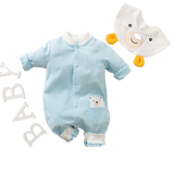 Adorable Cartoon Swan Rabbit Baby Jumpsuit with Matching Bib Overalls for Newborn Girls