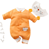 Cartoon Swan Rabbit Baby Jumpsuit for Newborn Girls with Matching Baby Bibs