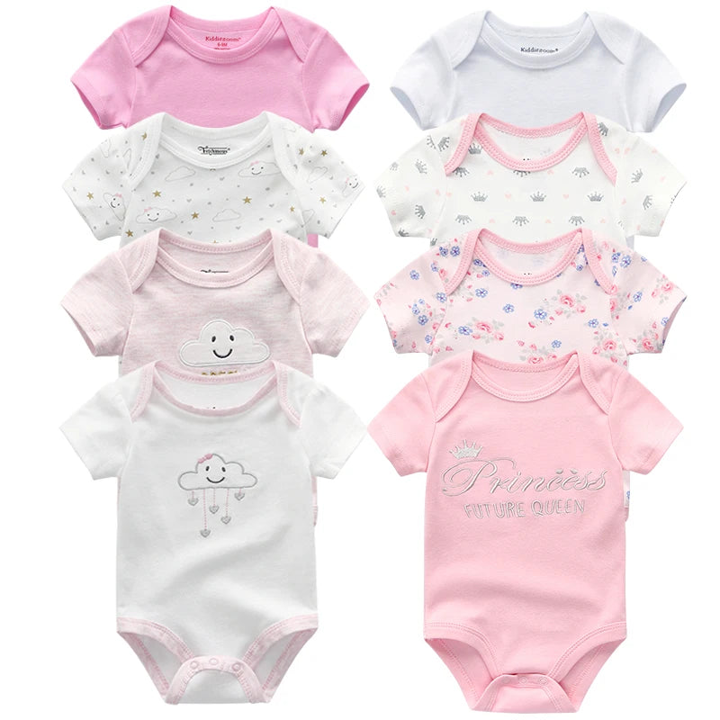 8PCS Baby Boy Summer Clothes Baby Romper Newborn Jumpsuit roupa infantil Clothing Set