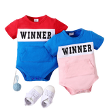 Unisex Baby Winner Colorblock Short Sleeve Bodysuit - Babbez