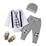3-Piece Gentleman Outfits for Newborn Baby Boys