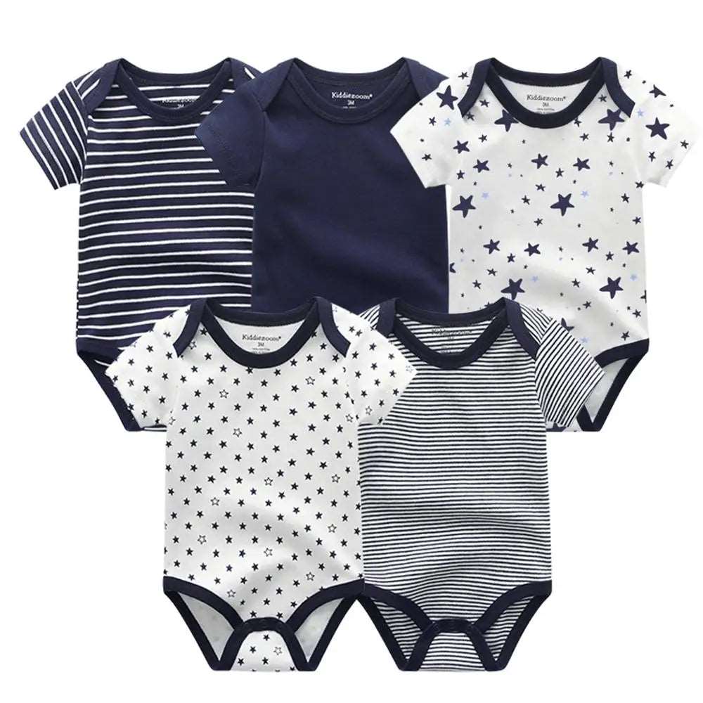 2023 Baby Rompers 5-pack infantil Jumpsuit Boy&girls clothes Summer High quality Striped newborn ropa bebe Clothing Costume