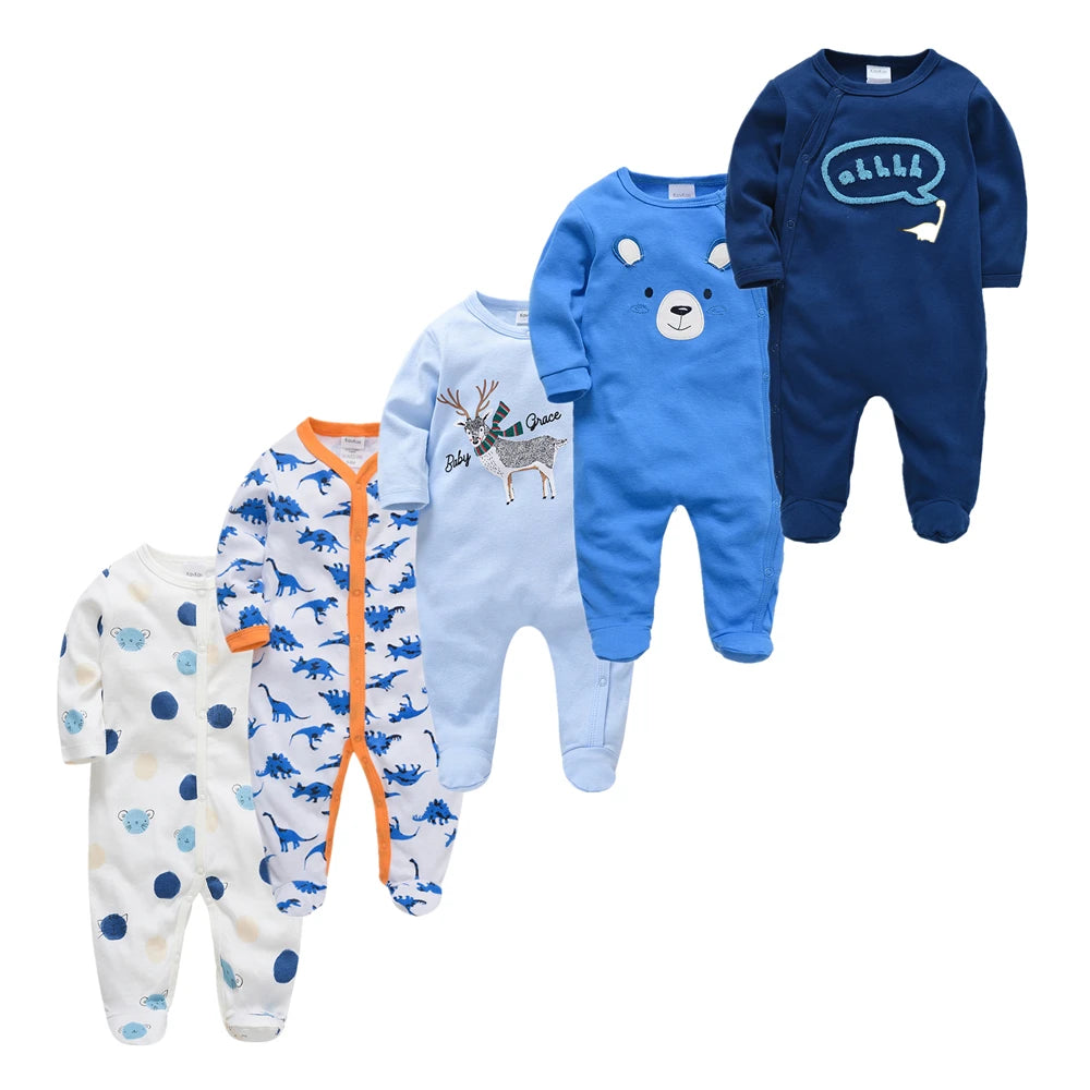 1 3 5pcs Boy Pijamas bebe fille Cotton Breathable ropa bebe de Newborn Sleepers Baby Pjiamas Cute Cartoon Infant Baby Clothes