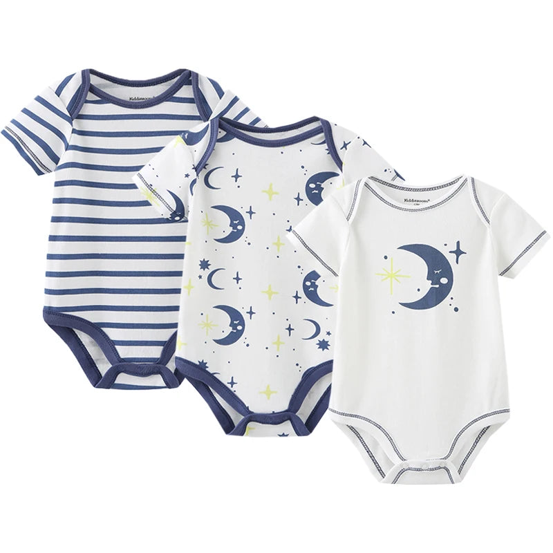 3pcs Baby Clothes 2022 Baby Rompers Cotton Infant short Sleeve Jumpsuits Boy Girl Summer Baby clothing set