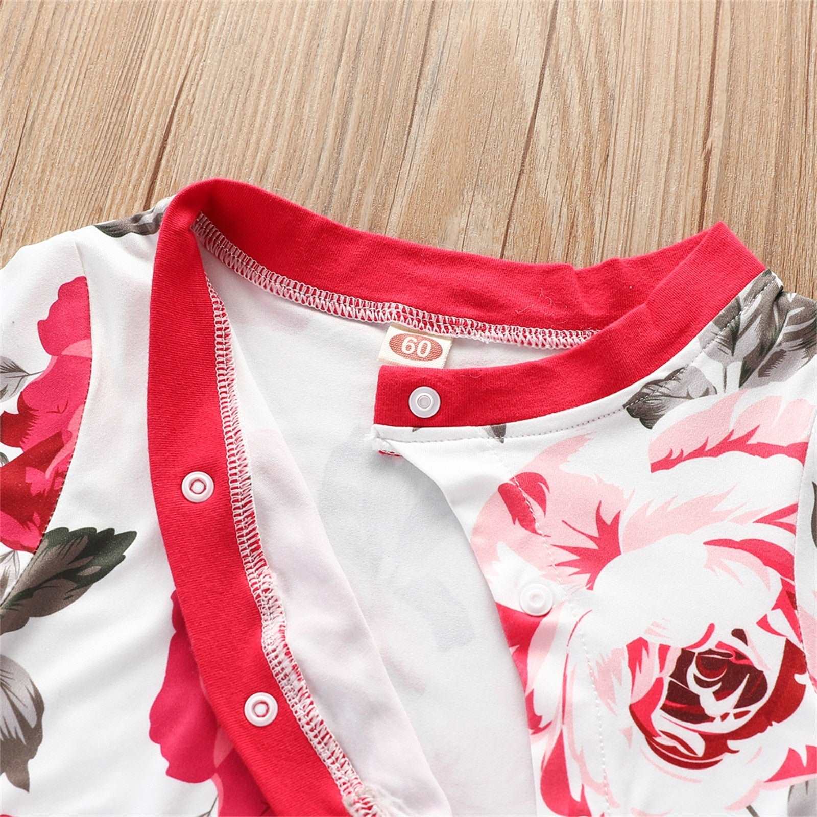 2pcs Flower Print Romper and Headband Set for Toddler Girls - Newborn Baby Outfits for Autumn Casual Wear