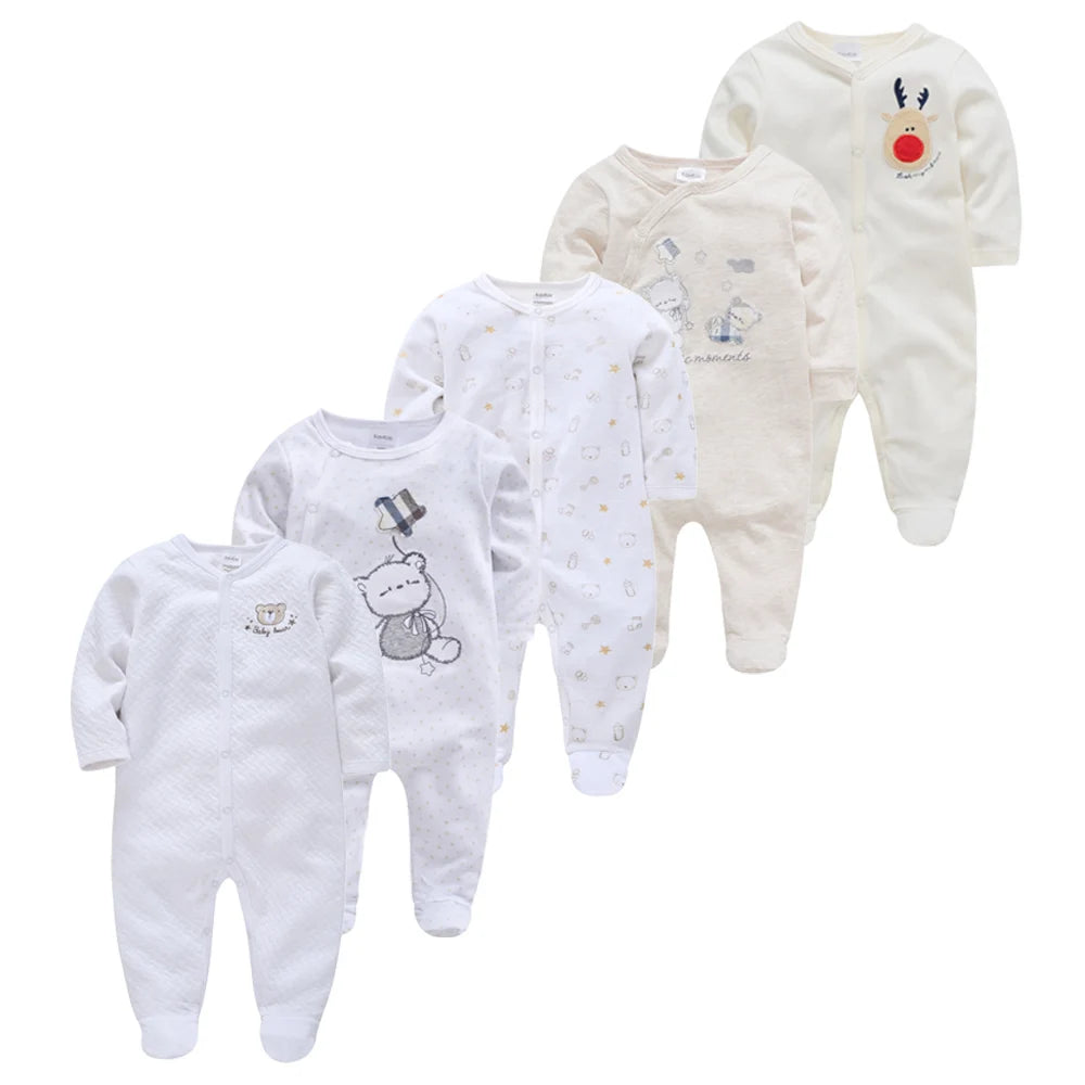 Honeyzone Newborn Clothes Full Sleeve Cotton Baby Girl Boy Clothes Set 5PCS/Lot roupa de bebes Infant Jumpsuit ropa para bebes