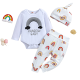 Newborn Rainbow Printed Clothes Set