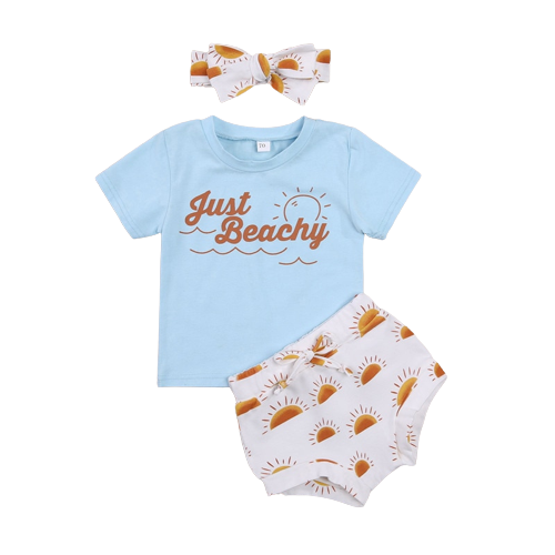 Baby Boys Girls Summer 3pcs Outfits Sets