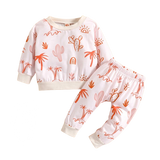 Adorable Autumn Baby Clothes Sets for Girls with Cactus and Flower Prints