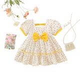 Summer Children Clothes Blue Bow Sling Dresses For Baby Girl Party Princess Thin Toddler Kids Costume 0 To 3 Years Old