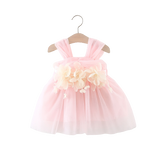 Sweet Baby Girl Petal Mesh Wedding Party Evening Dresses