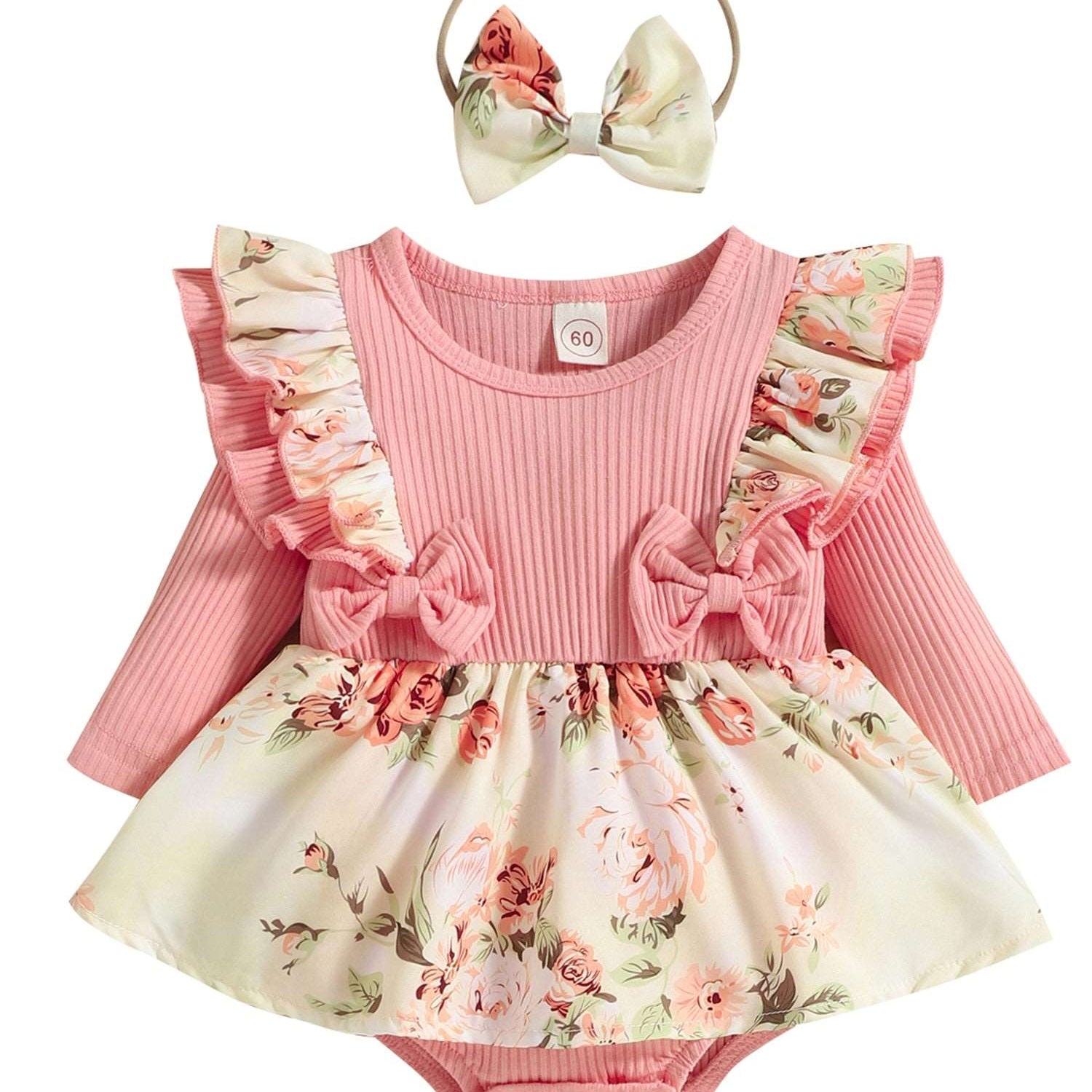 2Pcs Toddler Christmas Dress NewBorn Infant First Baby Girl Xmas New Year Costume Romper Outfit Christmas Baby Clothes