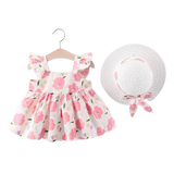 Sweet Flower Baby Girl Dress Set for Summer