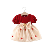 Cartoon Bear Baby Girl Costume: Sweet and Breathable Lantern Sleeved Dress for Birthday Party, Wedding, and Evening Events