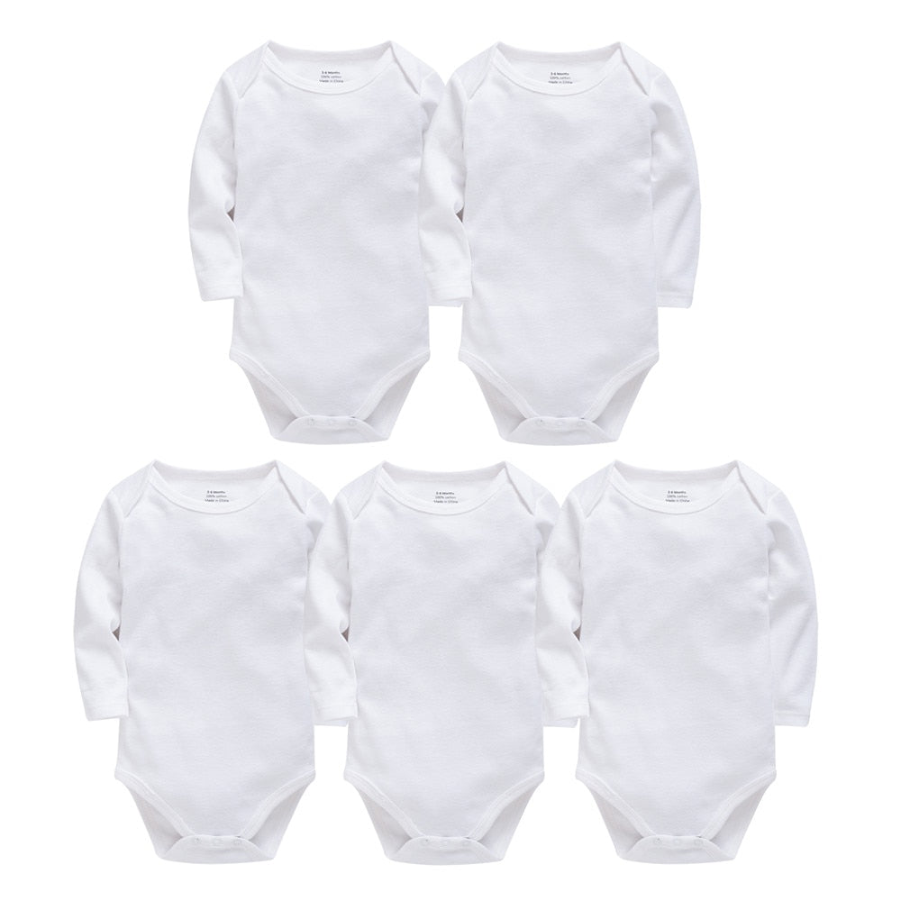 Babbez 6-Piece Baby Boys Clothes Set: Cotton Long Sleeve Bodysuits for Newborns and Toddlers
