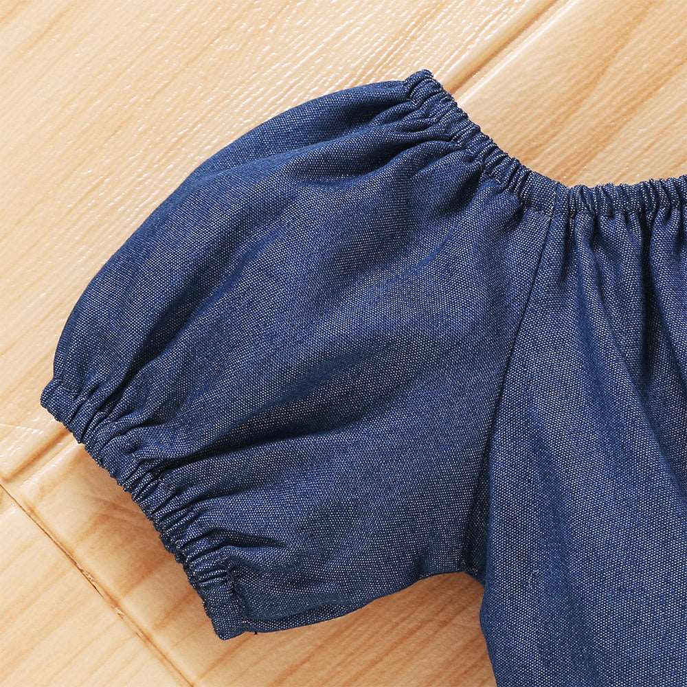 1-3Y Children Fashion Denim Suit for Baby Girl Clothes