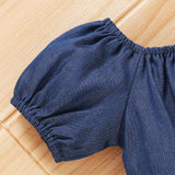 1-3Y Children Fashion Denim Suit for Baby Girl Clothes