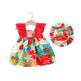 Sweet Flower Baby Girl Dress Set for Summer