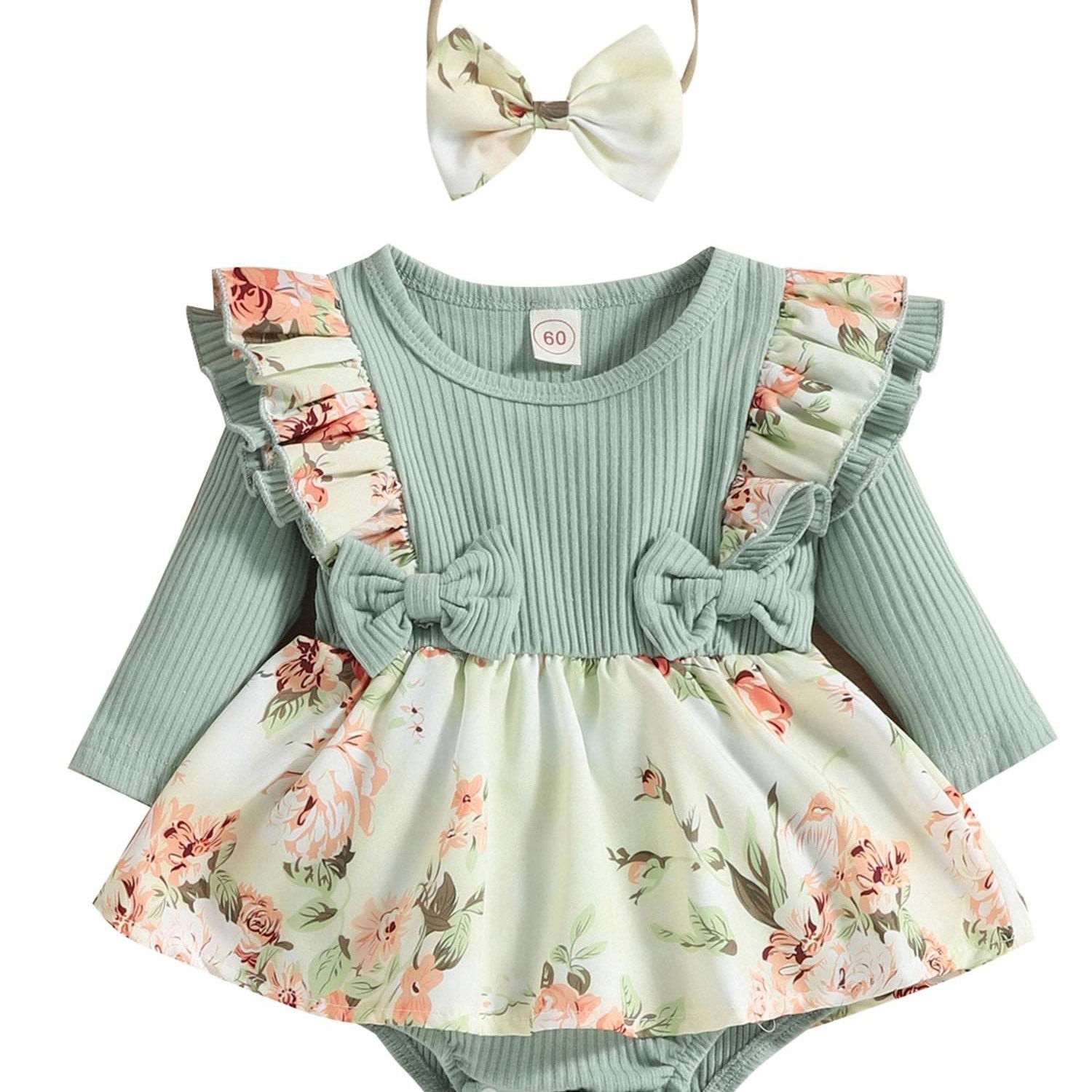 2Pcs Toddler Christmas Dress NewBorn Infant First Baby Girl Xmas New Year Costume Romper Outfit Christmas Baby Clothes