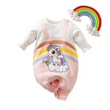 Playful and Cute Patchwork Baby Girl Rompers with Bowknot and Fun Prints