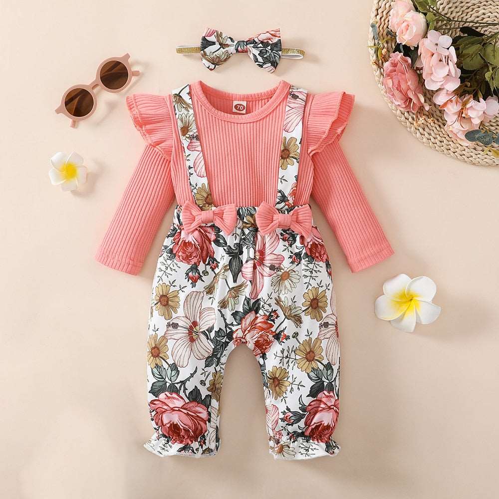 0-18M Christmas Baby Girl Romper - Newborn Infant Autumn Winter Clothes