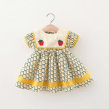 2Pcs/Set Sweet Floral Bow Beach Baby Girl Dress Summer Cool Cotton Toddler Children Clothes Suit + Hat 0 To 3 Years Infant