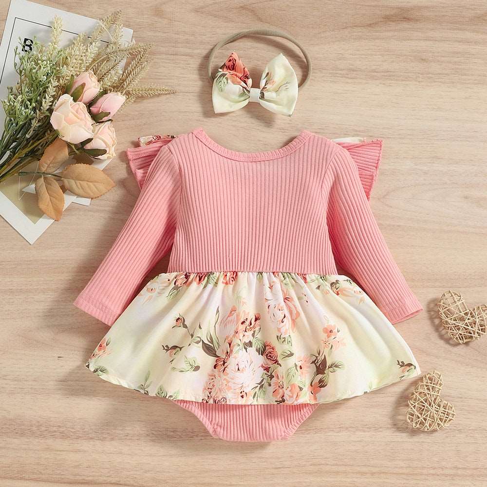 2Pcs Toddler Christmas Dress NewBorn Infant First Baby Girl Xmas New Year Costume Romper Outfit Christmas Baby Clothes