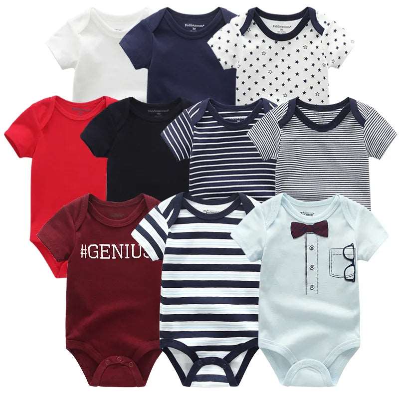 2023 Baby Rompers 5-pack infantil Jumpsuit Boy&girls clothes Summer High quality Striped newborn ropa bebe Clothing Costume