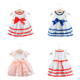 Sweet Bow Baby Girl Princess Evening Dress for Birthday Party and Toddler Tutu Dresses