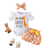 Adorable Baby Giraffe Outfits Sets for Newborn Infant Girls