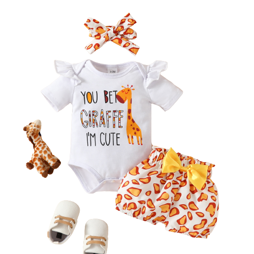 Adorable Baby Giraffe Outfits Sets for Newborn Infant Girls