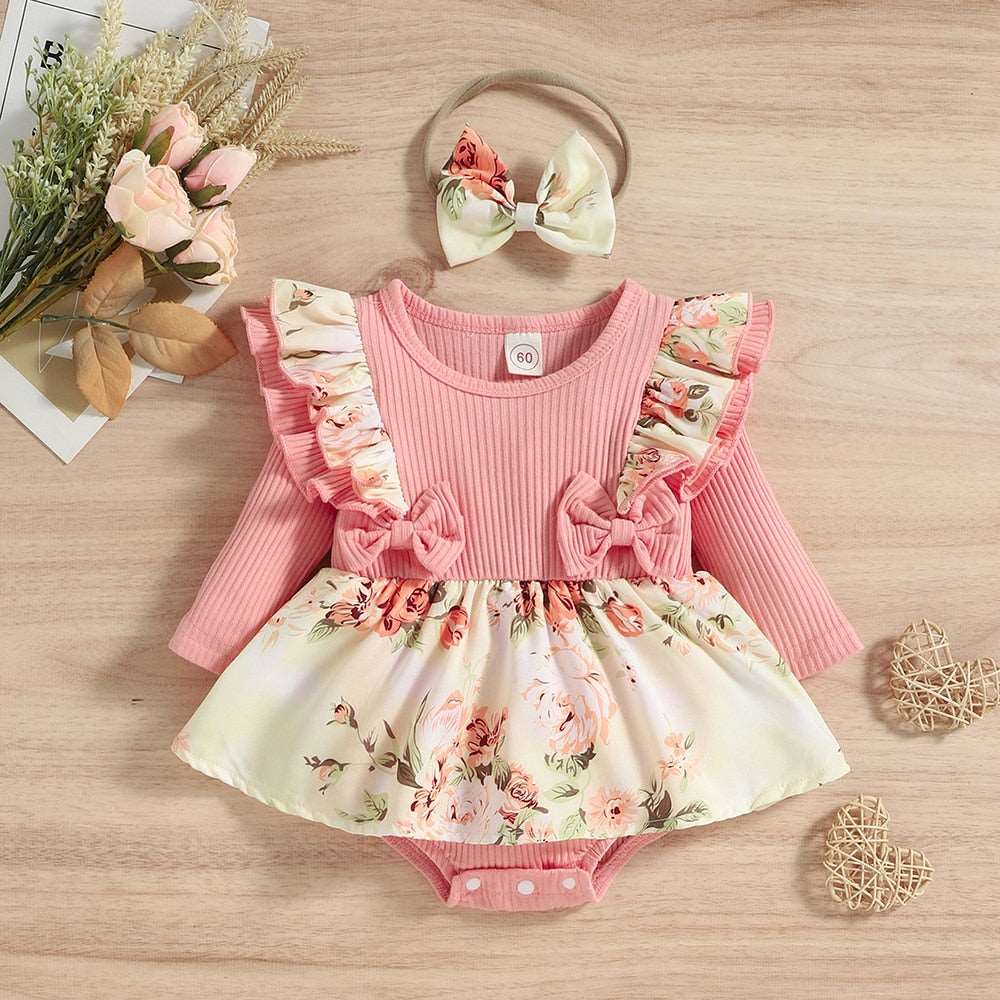 2Pcs Toddler Christmas Dress NewBorn Infant First Baby Girl Xmas New Year Costume Romper Outfit Christmas Baby Clothes