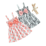 Easter Days Outfit for Baby Girls - Sweet Sleeveless Rabbit Print Princess Dress