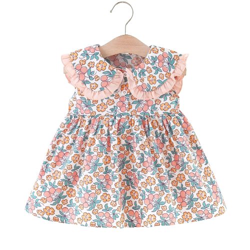 Sweet Toddler Girls Sleeveless Floral Dresses