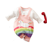 Cute and Colorful Patchwork Baby Girl Rompers with Bowknot and Fun Prints