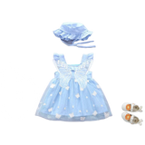 Sweet Baby Girl Party Dress with Sleeveless Wings