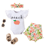Adorable Summer Baby Girl Outfit Sets with Printed Bodysuit and Cartoon Lobster PP Pants