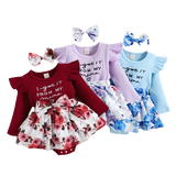 Charming Romper Dress and Headband Set for Newborn Baby Girls