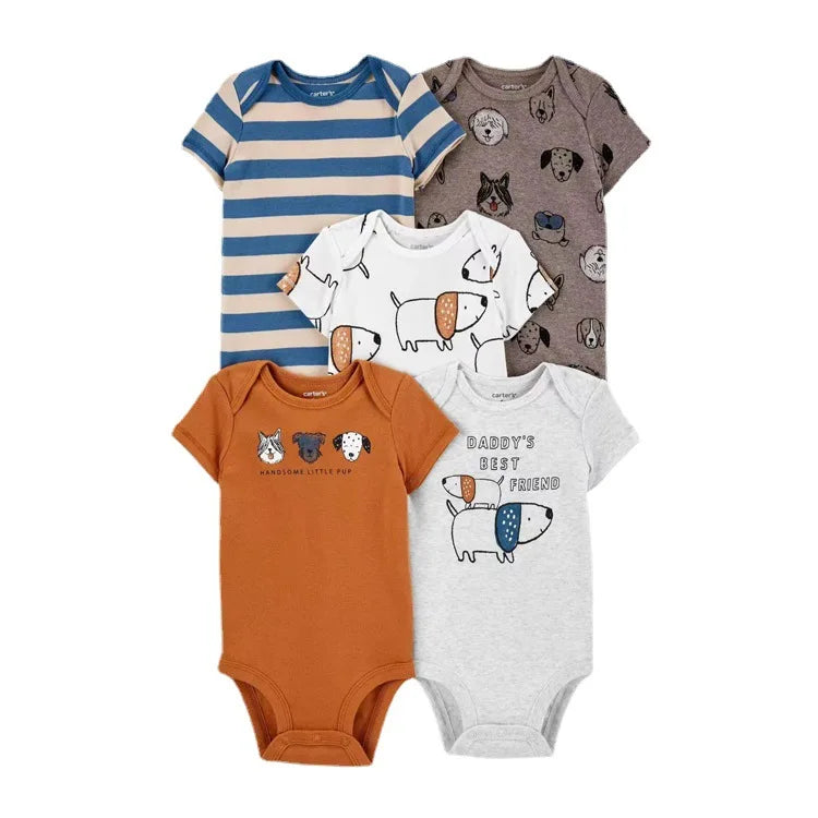 3-Piece Unisex Baby Bodysuit Set - Comfortable and Practical Infant Clothing