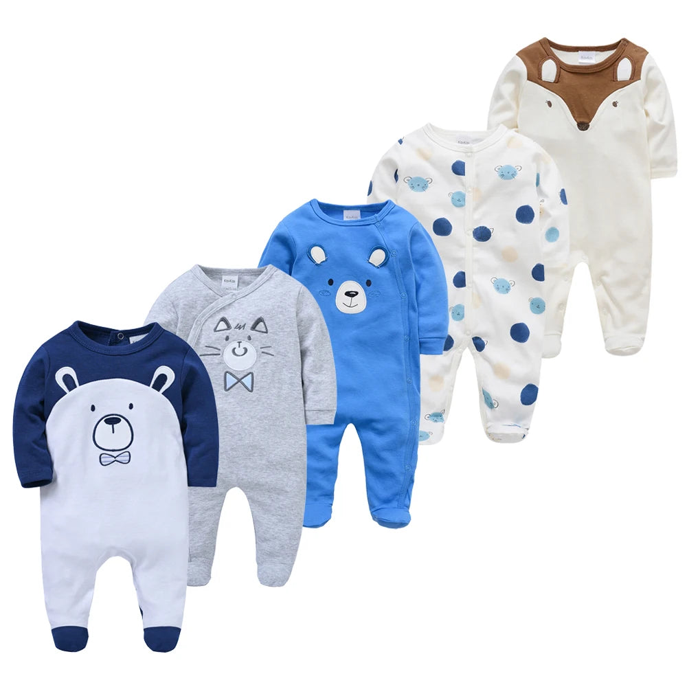 Honeyzone Spring Baby Clothes Lange Bébé Pyjama Newborn Girl Boy Jumpsuit 100%Cotton Breathable Soft Romper Bebe Fille Naissance