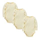 Babbez 3-Piece Unisex Solid Bodysuit Set: Newborn Baby Clothes (0-24 m