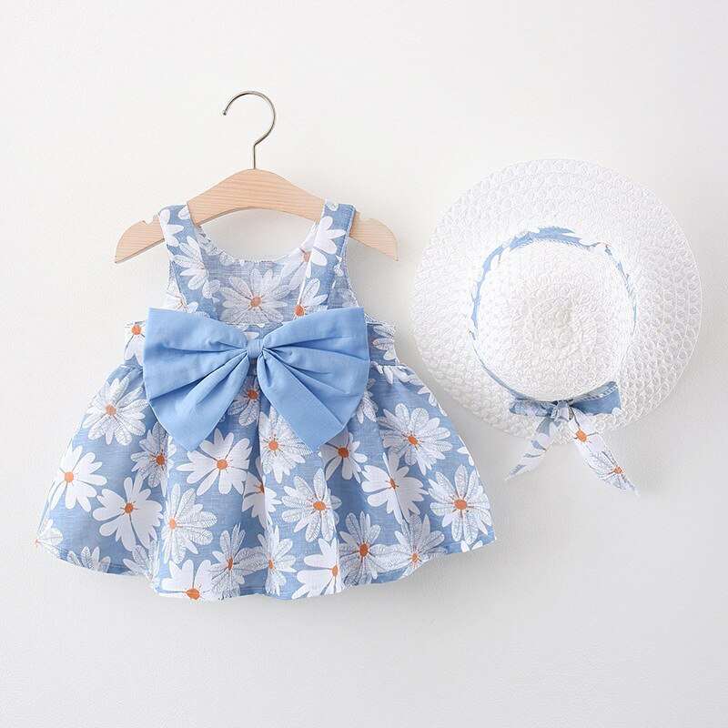 2Pcs/Set Daisy Dresses for Infant Girls