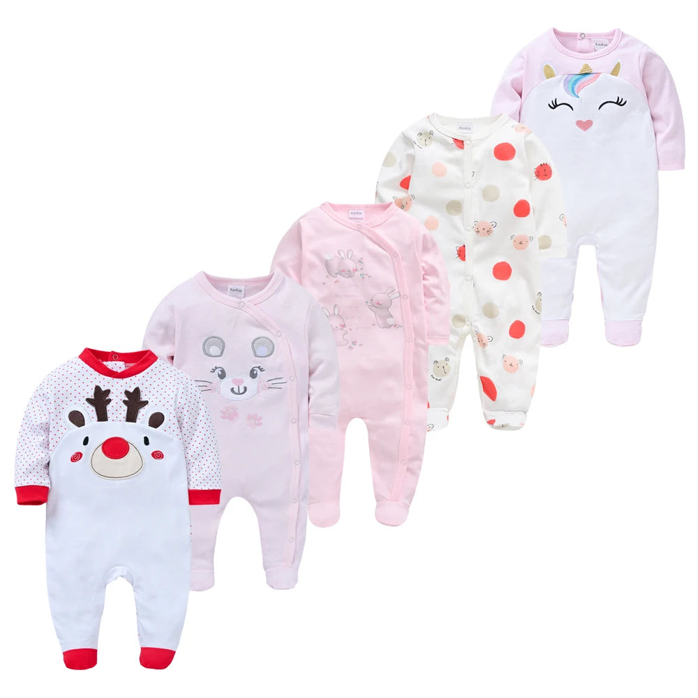 Honeyzone Spring Baby Clothes Lange Bébé Pyjama Newborn Girl Boy Jumpsuit 100%Cotton Breathable Soft Romper Bebe Fille Naissance