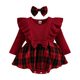 Adorable 3-18M Baby Girls' Dress Set with Bodysuit, Romper, and Skirt for a Fashionable Look