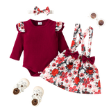 Adorable Baby Girl Party Outfit with Fox Dress and Heart Romper
