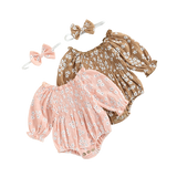 Floral Print Romper for Infant Baby Girls