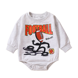 Adorable Baby Boys' Sweatshirt Romper with Cattle Letter Print