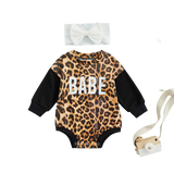 Leopard Print Rompers for Fashionable Newborns